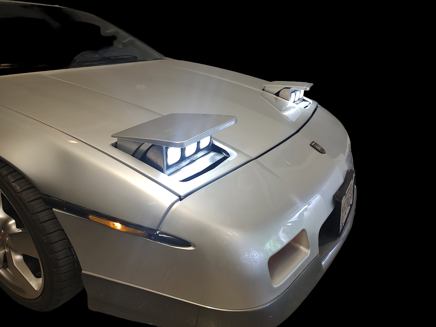 4" Fiero Low profile square LED popup headlight buckets